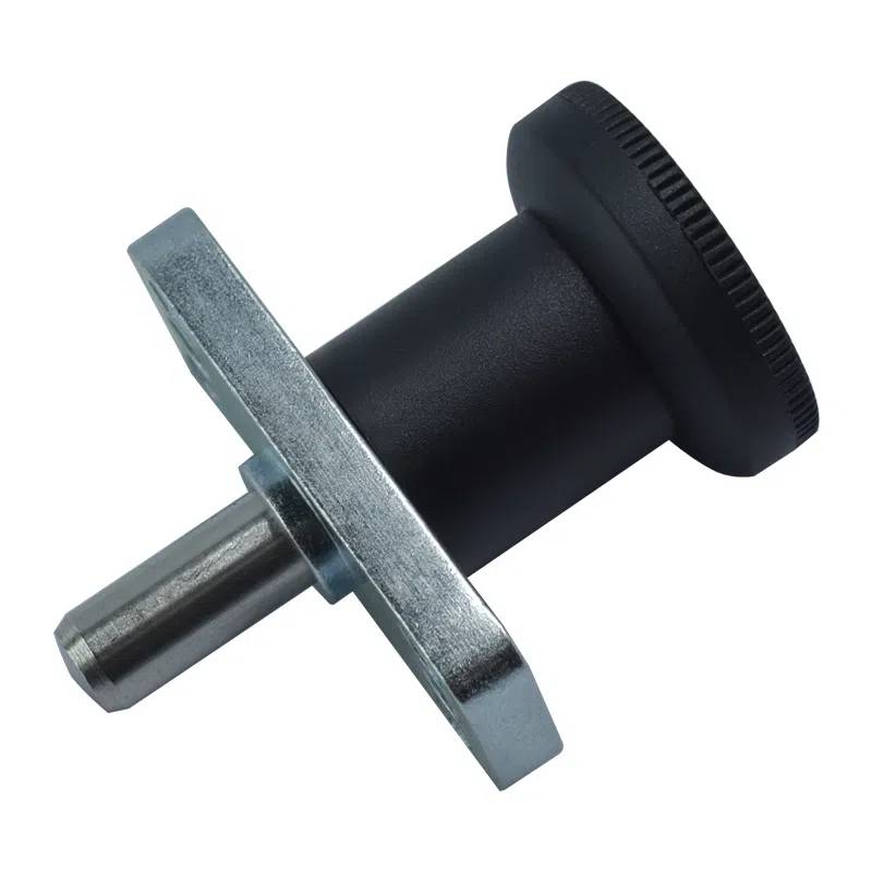 The plate mount retractable spring plunger is perfect for fixture setups, locking mechanisms, and quick-change systems.